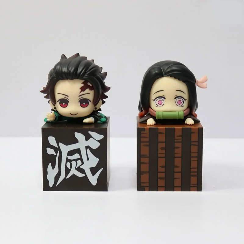 

Demon Slayer Kamado Tanjirou and Kamado Nezuko Cute Action Figure Model Ornament Toys Children Gifts