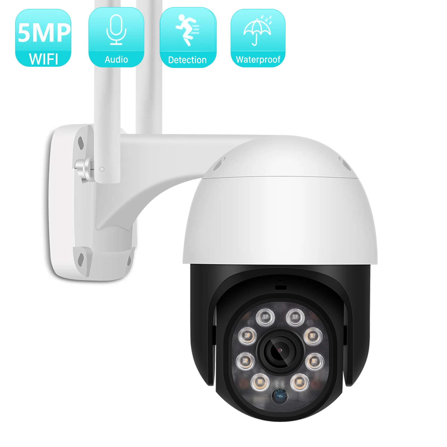 

5MP 3MP HD PTZ Auto Tracking WiFi Camera Humanoid Detection IR Night Vision 2MP Surveillance Outdoor IP Camera With 2-Way Audio