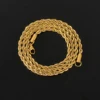 2/3/4/5/6mm 316L Rope Chain Necklace Stainless Steel Never Fade Waterproof Choker Men Women Jewelry Gold Color Chains Gift 6