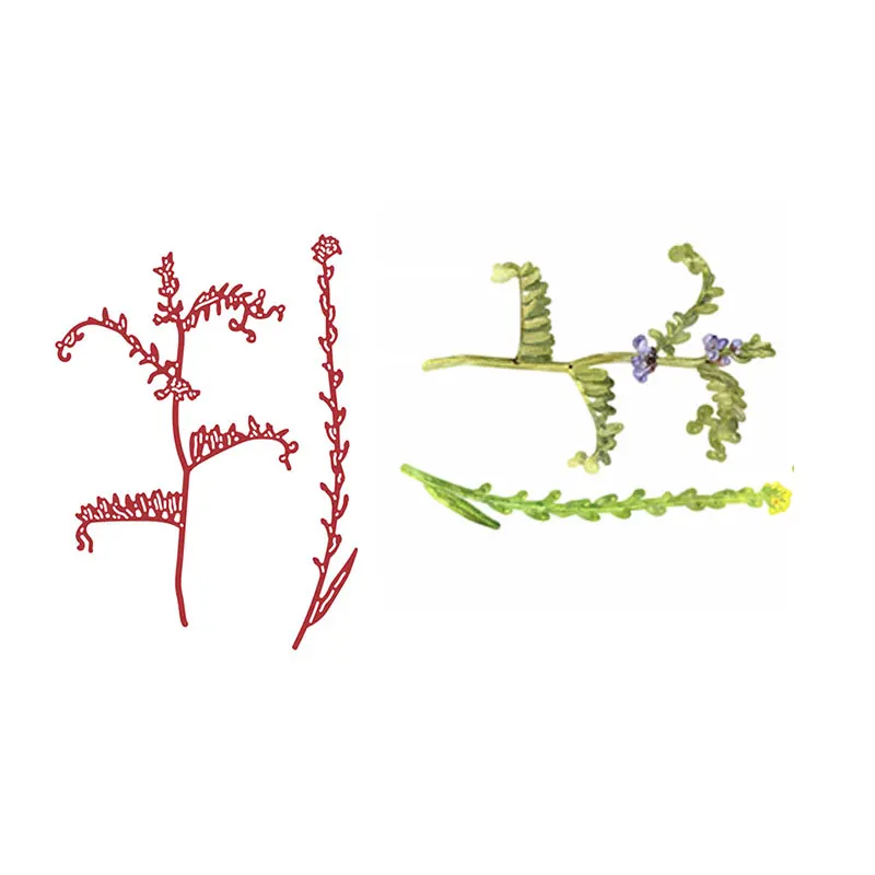 

Grasses New Metal Cutting Dies Stamps Stencil For 2021 Scrapbook Diary Decoration Embossing Template Diy Greeting Card Handmade