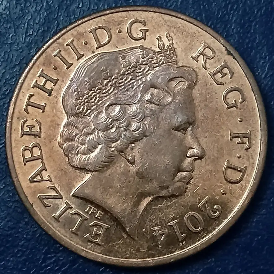 Великая британская монета 2 пенса издание Европейская 100% оригинальная старая |