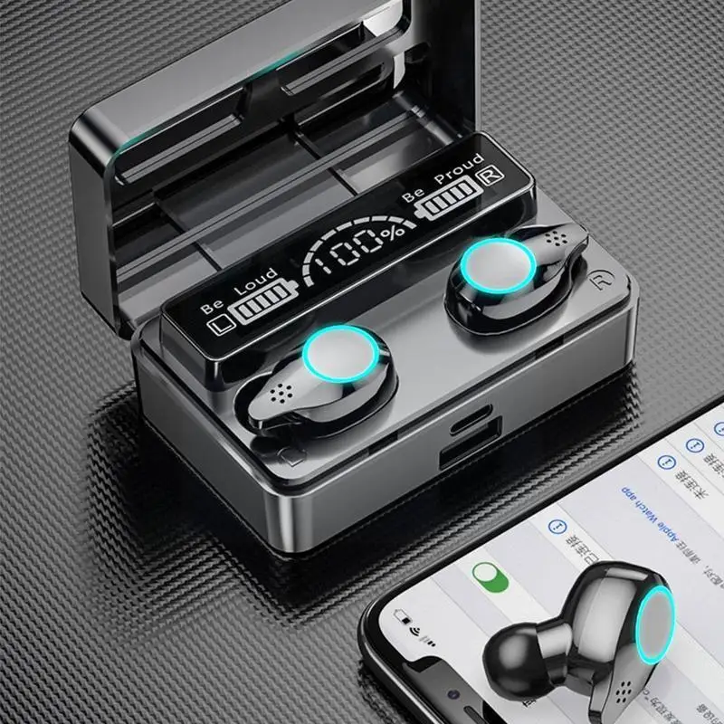 

Новые беспроводные наушники с Bluetooth 5,1 Sports и Inalambricos HD Powerbank, наушники, наушники со светодиодным экраном Microph E3F3