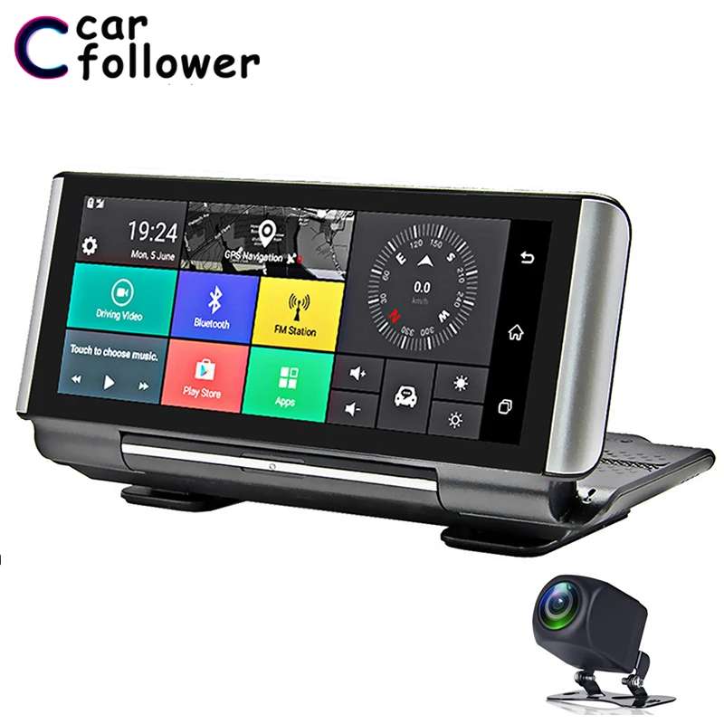 7 дюймов 4G ADAS Android Приборная панель автомобиля DVR gps навигация FHD 1080P двойной объектив видеорегистратор g-сенсор Автомобильный видеорегистратор