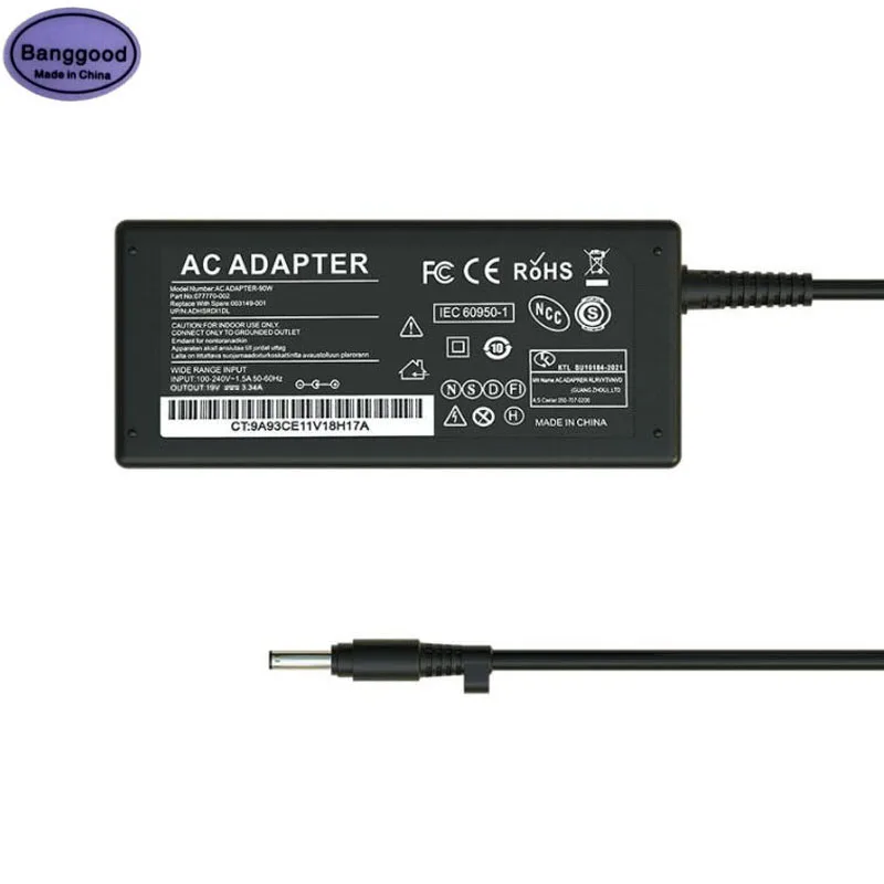 

19.5V 3.34A 4.5x3.0mm 65W Laptop AC Power Adapter Charger for Dell Inspiron 15 5558 3558 17 5755 5758 5759 Vostro 14 3458 3458D