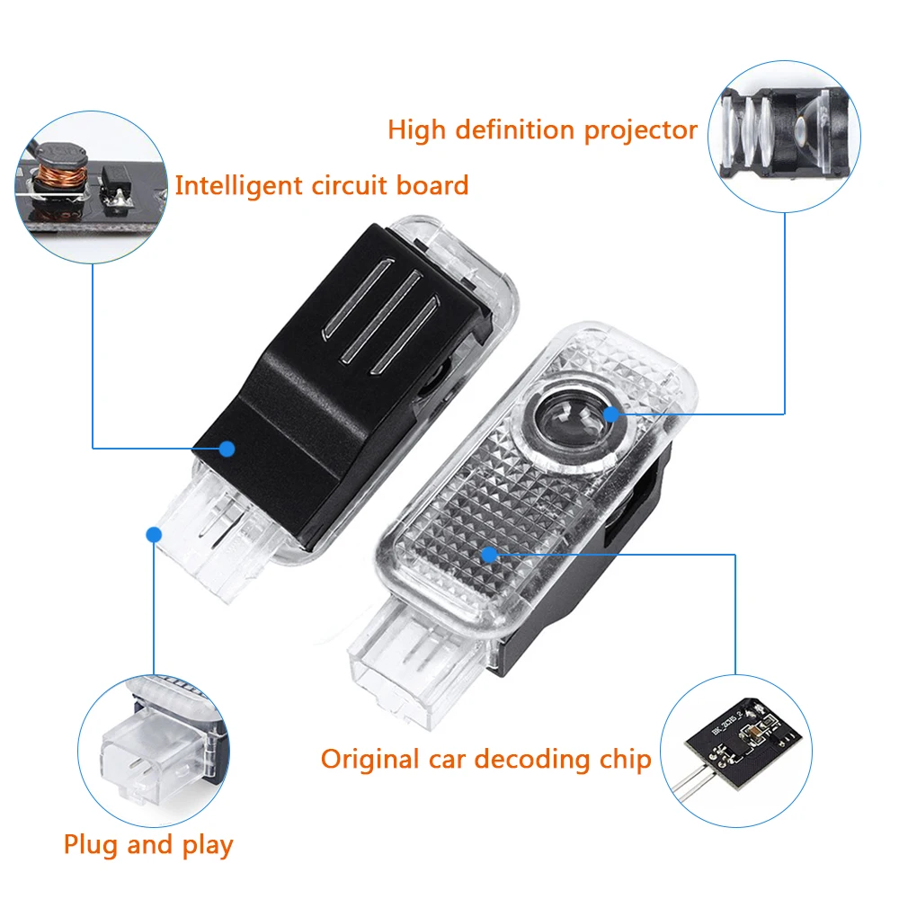 2 шт. автомобиля светодиодный Дверь Добро пожаловать Светильник проектор для AUDI A3