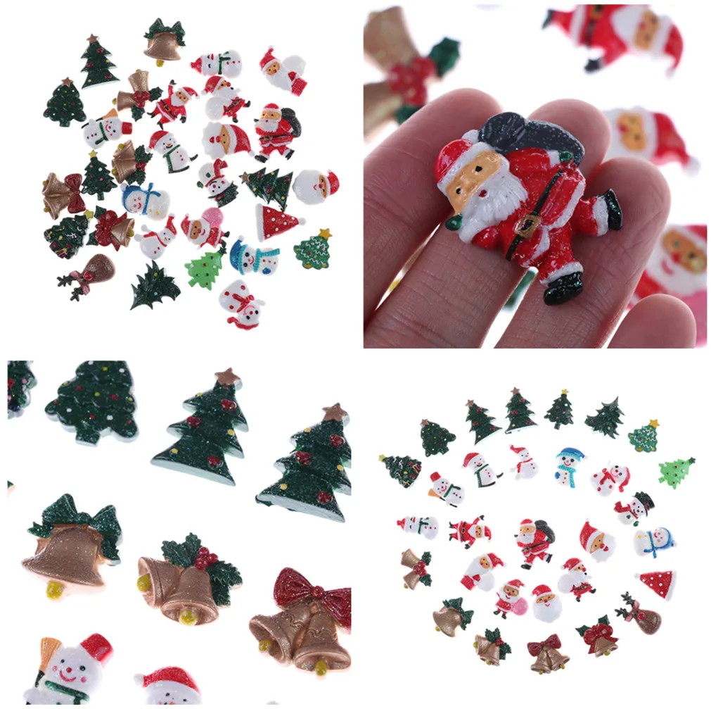 

10 шт., бусины-шармы из смолы с плоской задней стороной