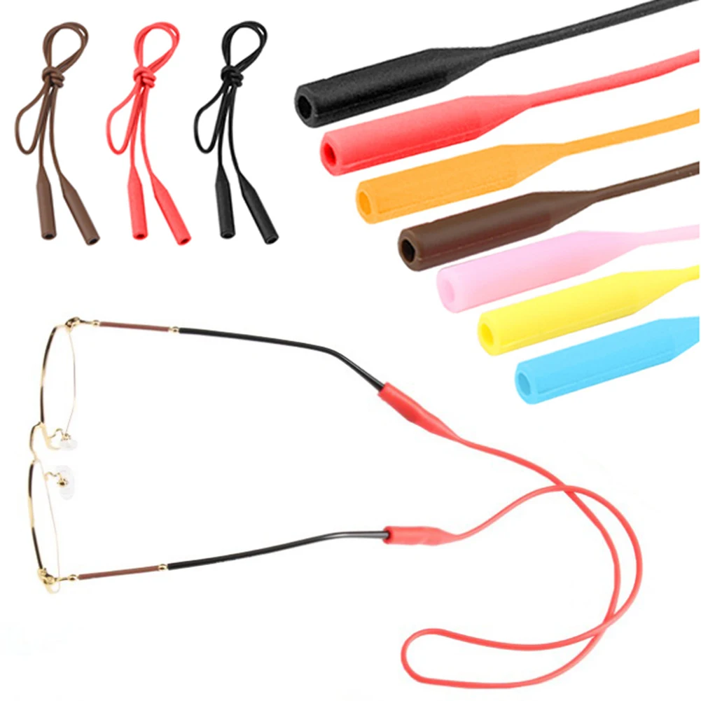 

Fashion Silicone Eyeglasses Straps Candy Colors Elastic Glasses Ropes Anti-Slip Sunglasses Chain Eyewears Cord Holder Neck Strap