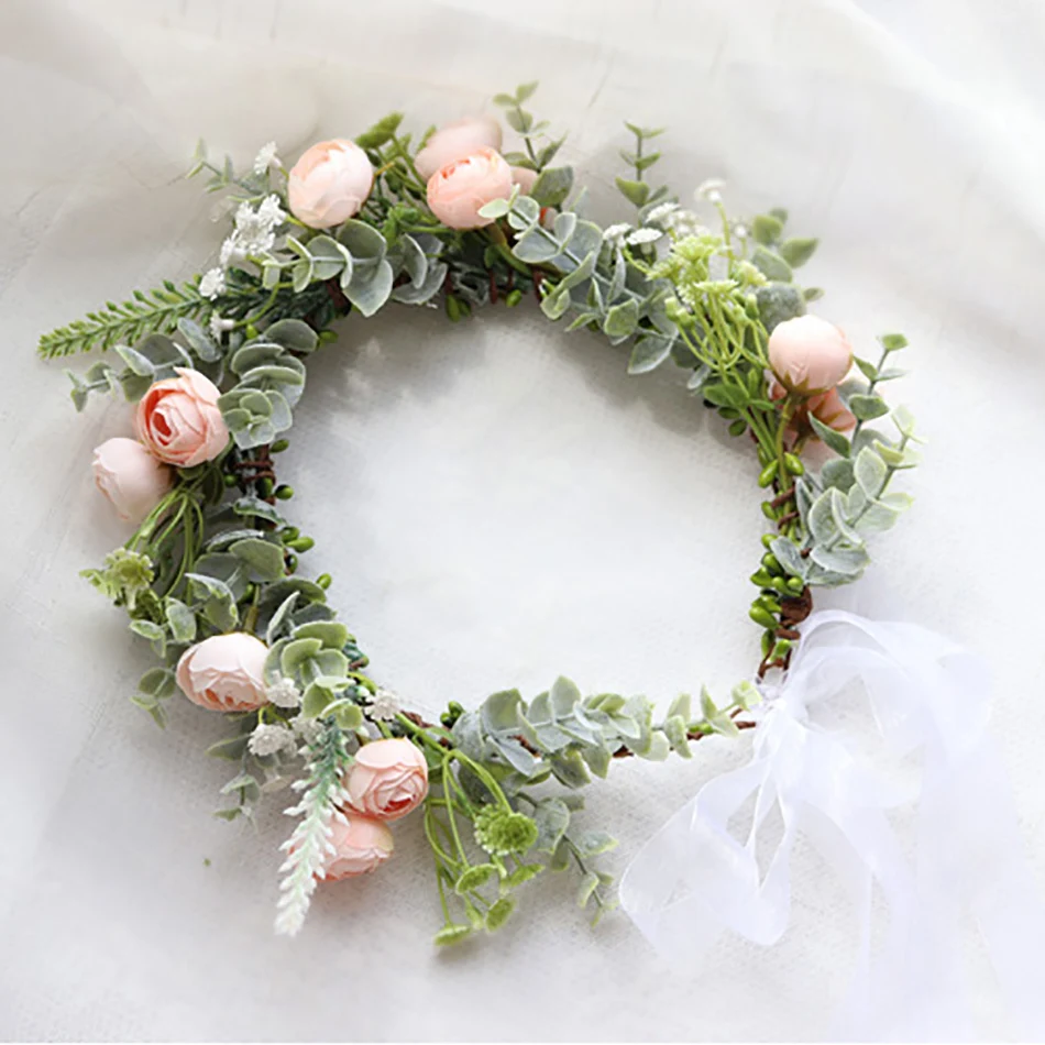 

Forest Flowers Style Bridal Garland Headdress,Holiday Party Accessories,Wedding Photography Props, Wedding Hair Headband Supply