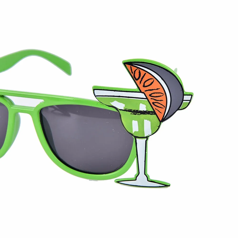 1 шт. Гавайские очки Фламинго солнцезащитные Неон с оригинальным изображением