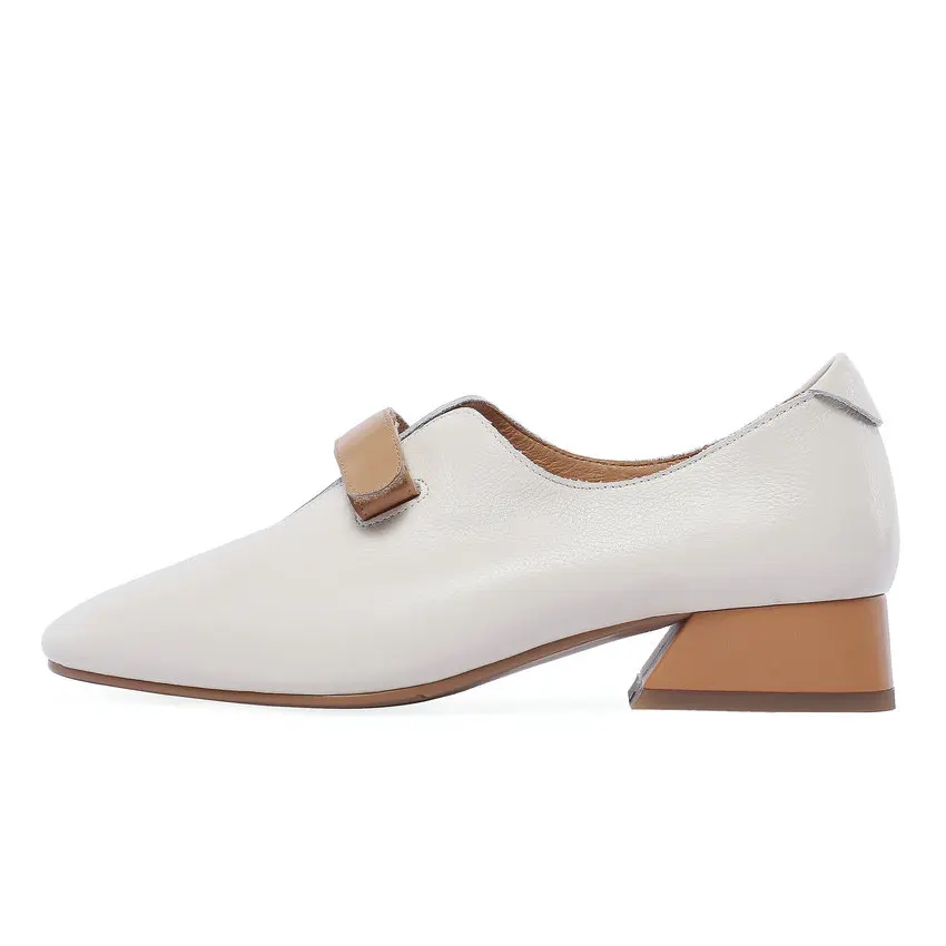 Женские туфли-лодочки QUTAA из коровьей кожи и искусственной на платформе