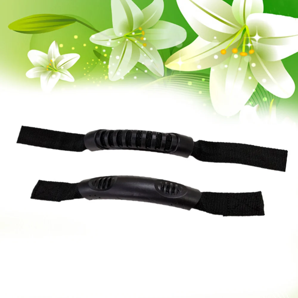 

2Pc Kayak Handles Boat Front Rear Mount Easy Carrying Grip Handle with Nylon Cord for Marine Kayak Canoe Boat Dinghy (Black)