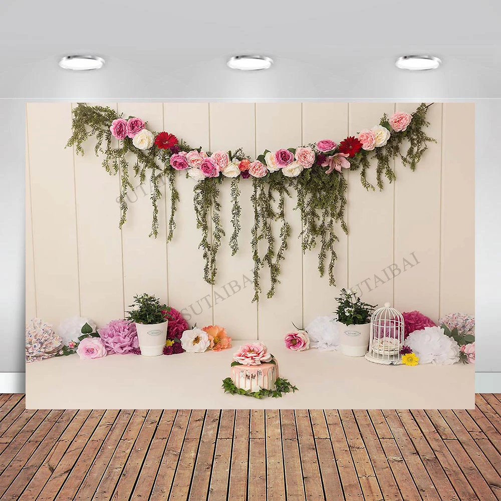 

Cake Smash Photography Background Baby Photography Props Dress Baby and Mommy Backdrop for Photobooth Cake Adult Photos