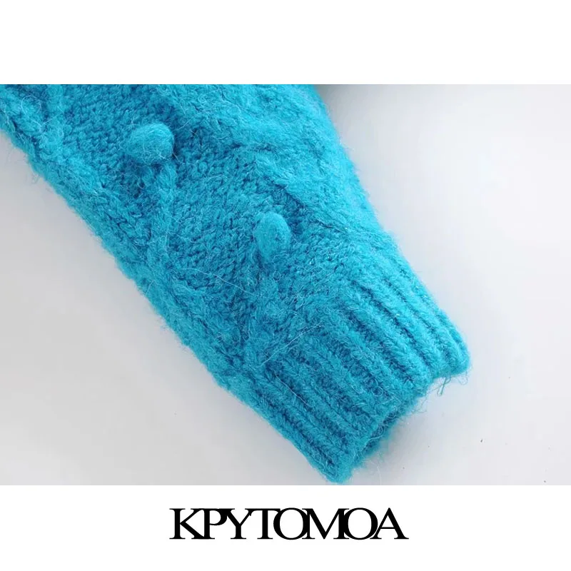 KPYTOMOA женский 2021 модный вязаный кардиган с искусственным жемчугом на пуговицах