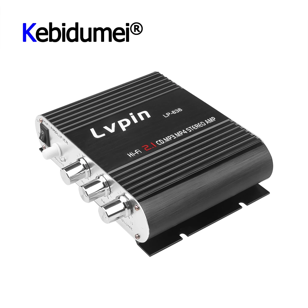 Автомобильные Канальные усилители Lvpin LP 838 Hi Fi 2 1 стерео сабвуфер аудио бас