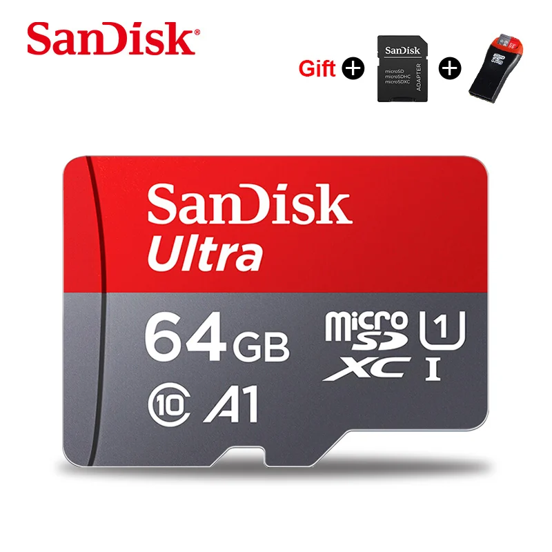 64GB Оригинальная карта памяти SanDisk Micro SD 16 ГБ 32 ГБ 64 Гб 128 Гб карта памяти Microsd Carte sd 32 Гб карта памяти TF с адаптером - Емкость: 64GB