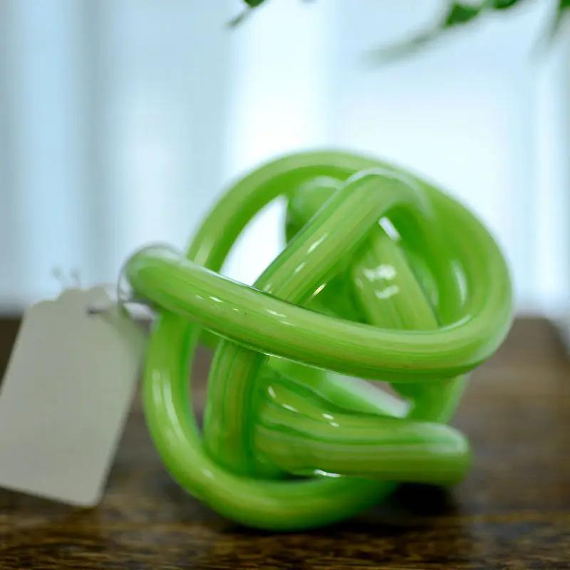 Стеклянный узел Декор стеклянный скульптура домашнее искусство абстрактный