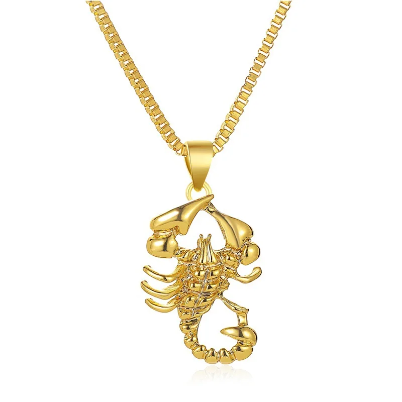 

Sailing Rain Female Animal Scorpion Pendant Necklace Women Jewelry Family Lady Girl boho Vintage Gold necklace Gift Whoesale