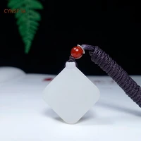 cynsfja new real rare certified natural hetian mutton fat nephrite lucky amulets peace ruyi jade pendant high quality best gifts