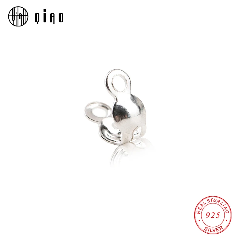 Пара 925 застежки из стерлингового серебра однотонный серебряный зажим для ниток