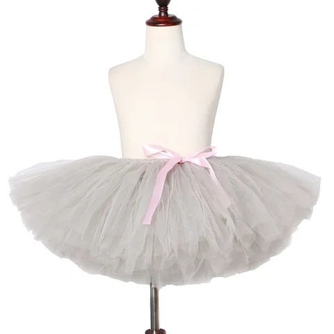 Серый юбка-пачка для девочек юбка пышная Праздничная детская юбка-пачка; Юбка-американка для балета и танцев для маленьких девочек на день рождения, вечерние, мини-юбка, юбка-пачка, от 1 года до 14