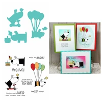 gus gertie dog and little bird clear stamp set and coordinating dies for scrapbooking paper craft handmade album card punch