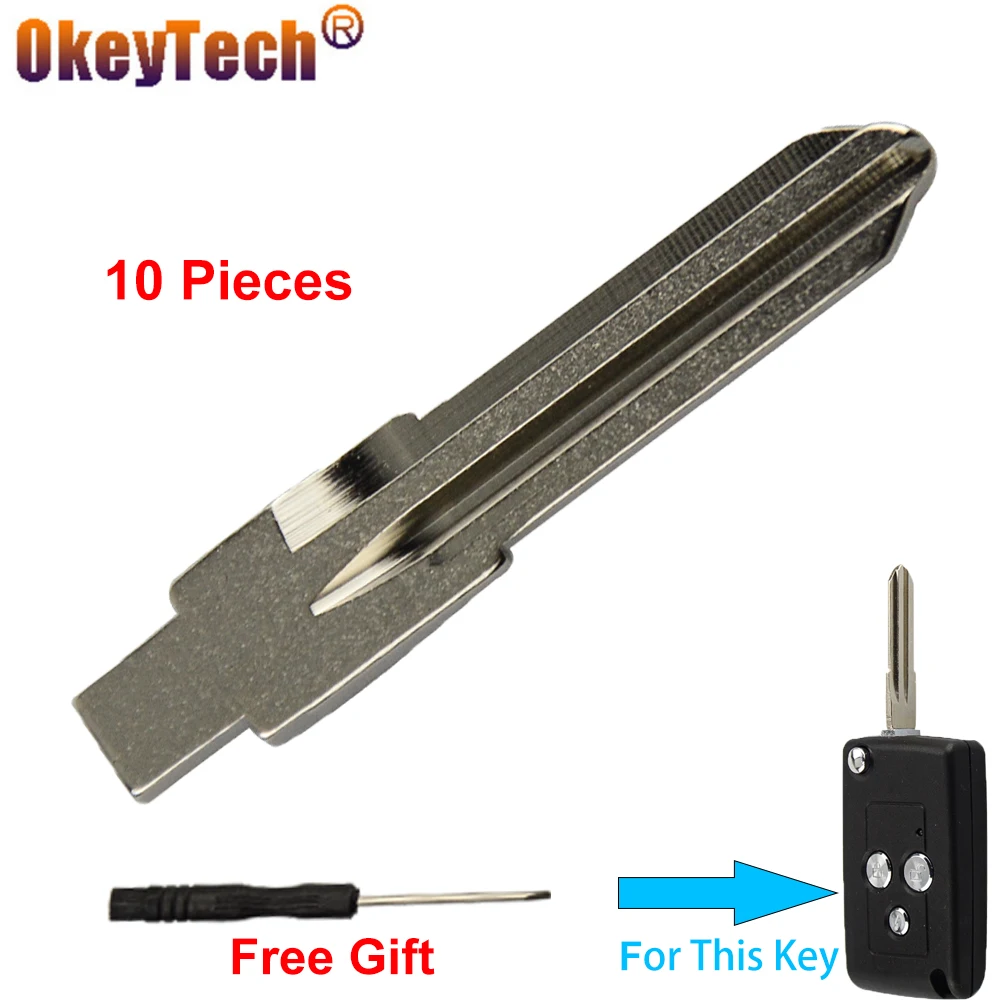 

OkeyTech 10pcs/a lot Uncut Remote Car Key Blade Fit For Lada granta Replacement Blank Blade Best Price