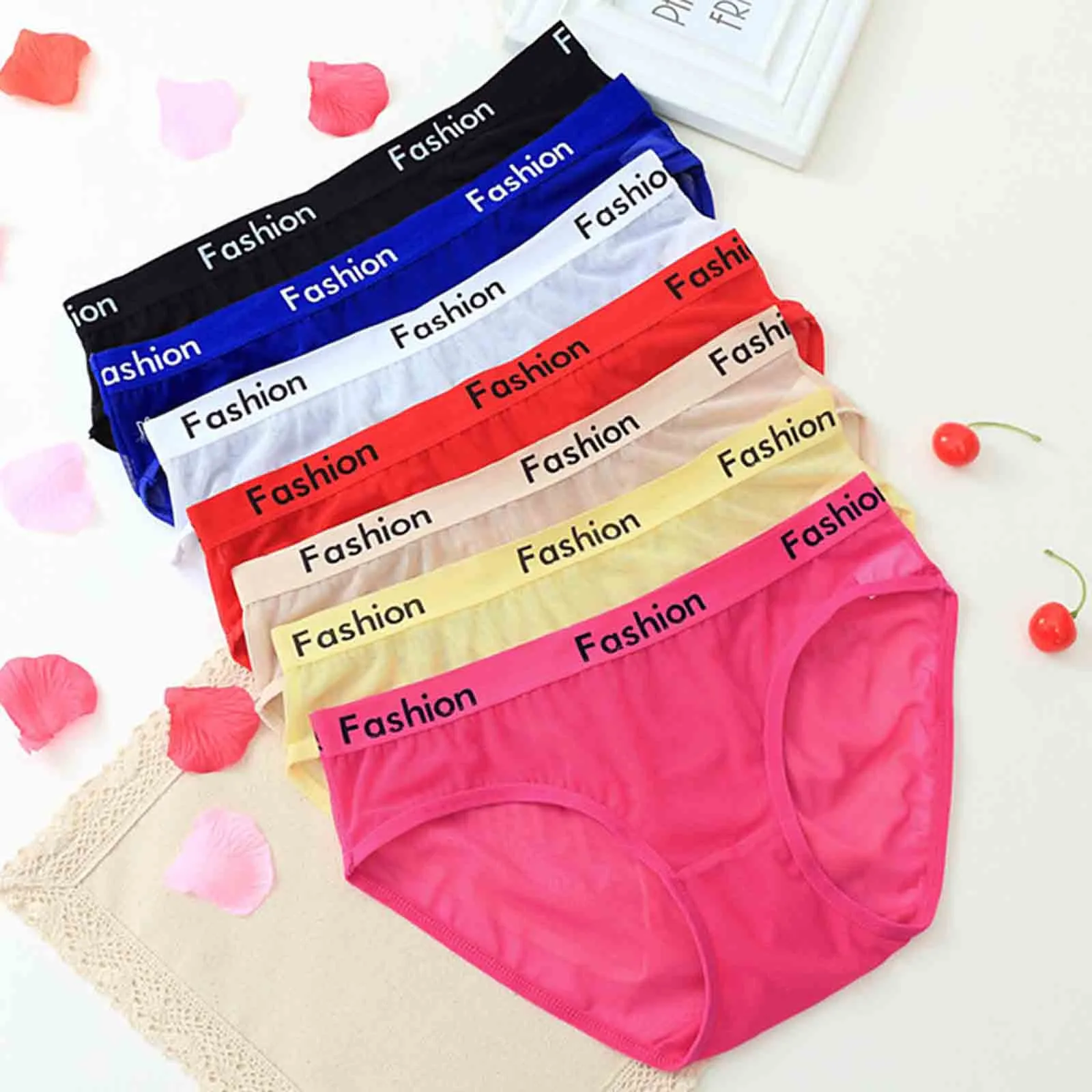 

Panties For Women Underwear Basic Elastic Comfortable Solid Color Breathable Briefs Sexy Lingerie Underpants c4