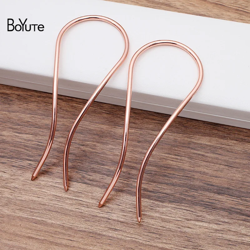 BoYuTe (5 шт./лот) 100*3 мм металлическая латунная дуга для волос вилка Шпилька сделай