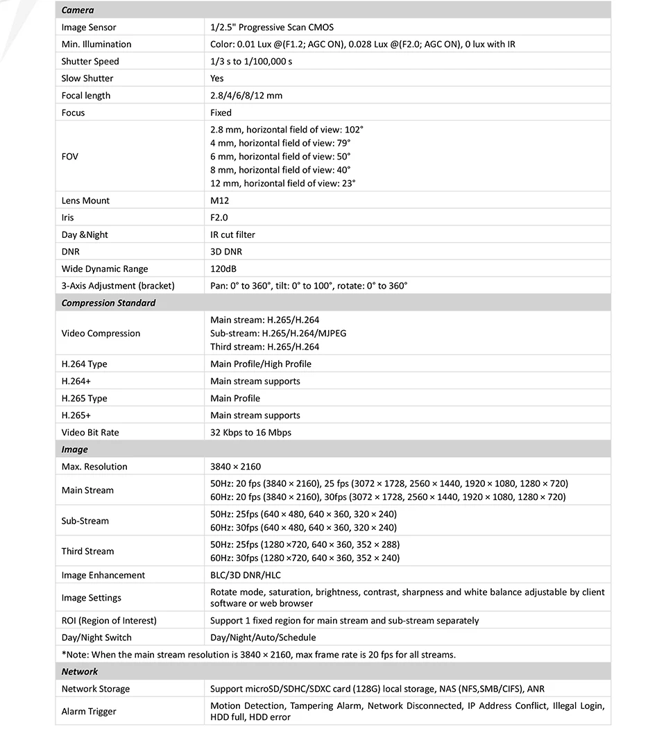 Hikvision DS-2CD2T85FWD-I8 4K сетевая цилиндрическая камера H.265 8MP 1080P EXIR 80M IR 120dB широкий динамический диапазон камеры видеонаблюдения