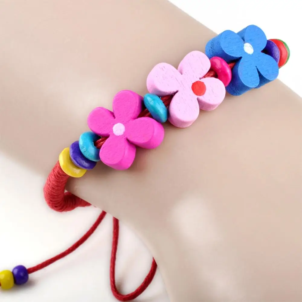 

Wholesale jewelry lots Flower Colorful Braid Friendship Cords Strands Wrap Leather Bracelets Jewelry Gift