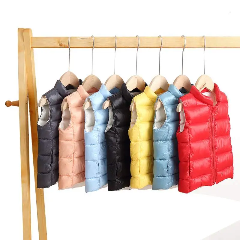 Осенне зимняя одежда для мальчиков и девочек Повседневный хлопковый жилет
