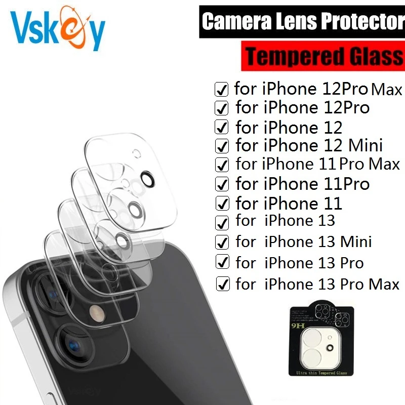 

3PCS Camera Lens Protector for iPhone 13 Pro Max Mini Tempered Glass for iPhone 12 Pro Max 11 XR Camera Protective Film