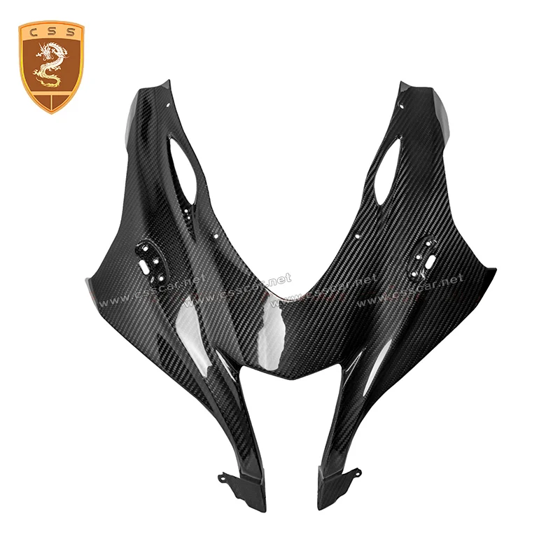 

For KAWASAKI ZX-10R Carbon Fiber Upper Front Nose Headlight Cover Cowling Fairing