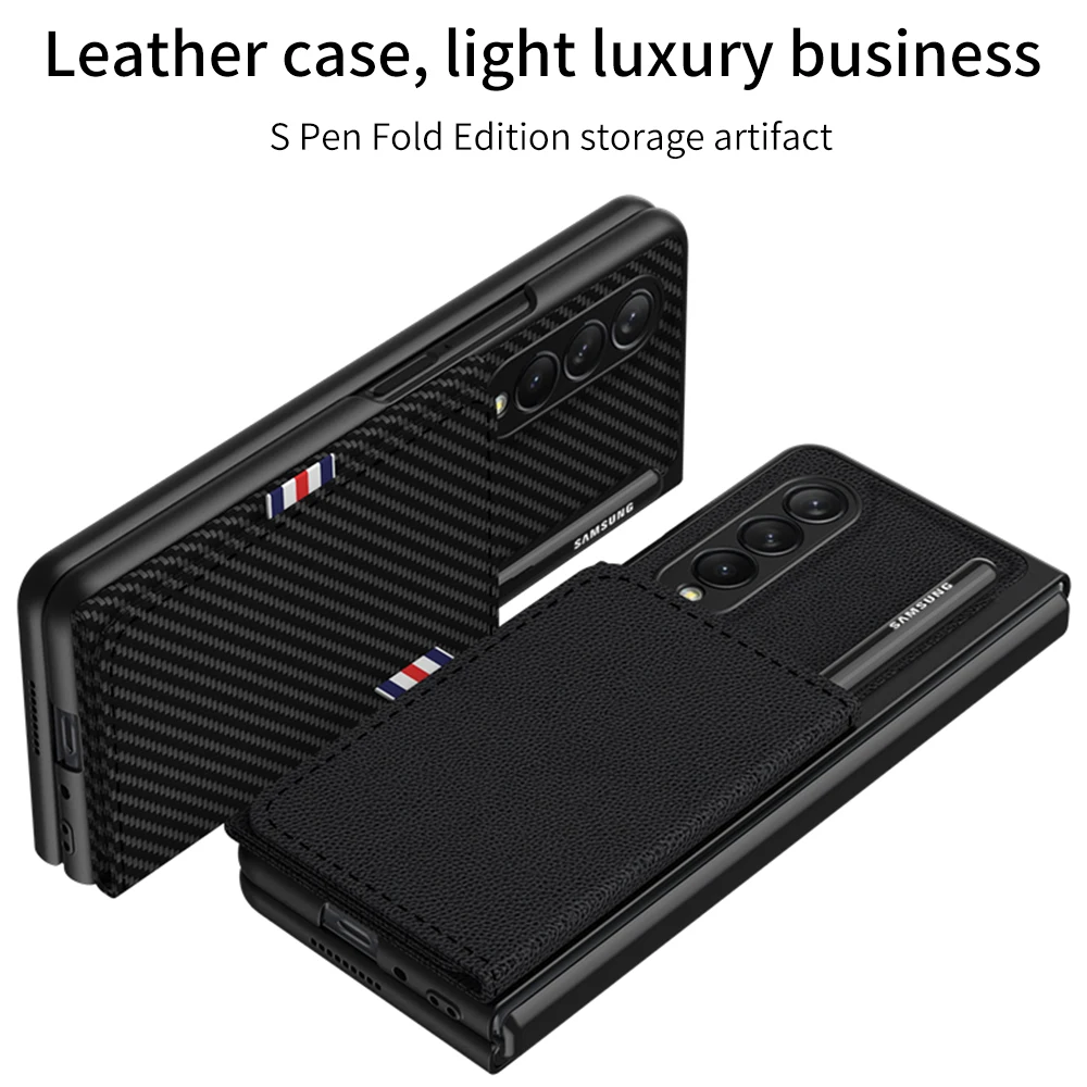 Funda plegable para S Pen Edition para Samsung Galaxy Z, carcasa con 3 ranuras para tarjetas, billetera con atracci&oacute;n magn&eacute;tica y S Pen Slot Only Case-1