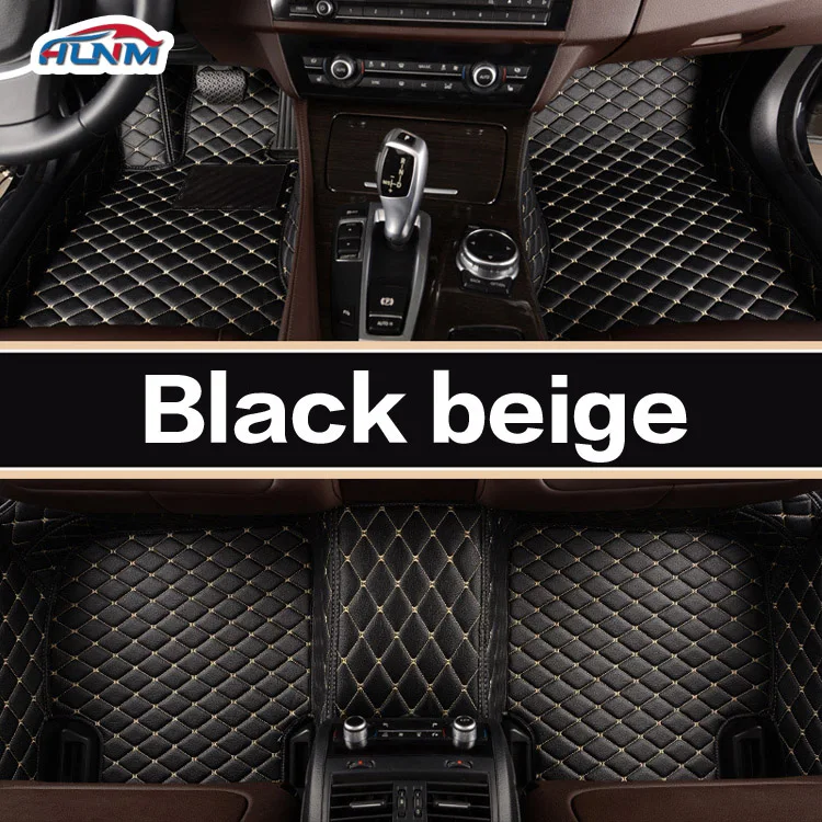 Black beige Автомобильные коврики для Toyota Land Cruiser 100 200 Prado 120 150 RAV4 Camry Corolla Highlander Alphard Prius Yaris Fortuner автомобильные коврики - Название цвета: Black beige