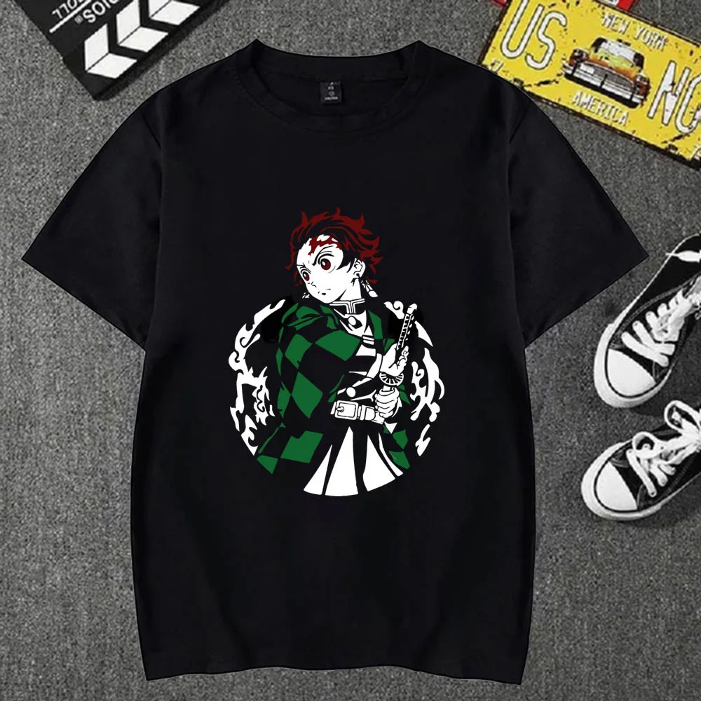 

Забавный демон убийца Kimetsu без Yaiba футболка Для женщин мужчины для костюмированной вечеринки по японскому аниме футболка в стиле «хип хоп фу...
