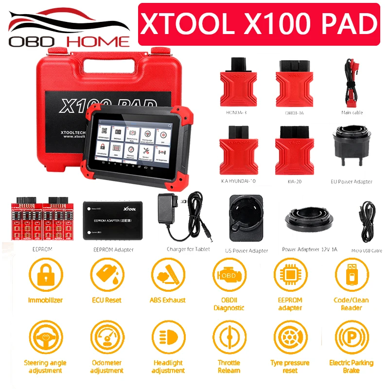 Программатор ключей XTOOL X100 PAD Pro2 OBD2 диагностический сканер считыватель кодов EPB DPF