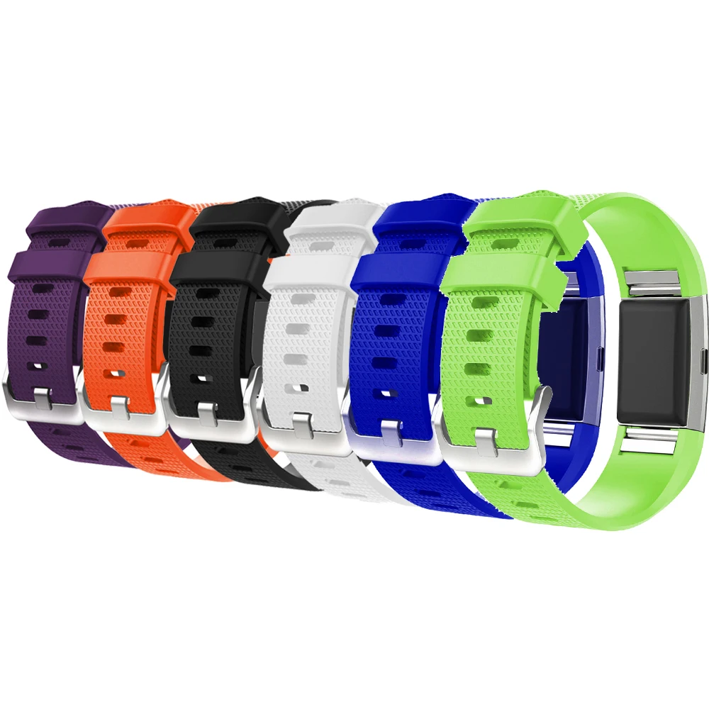Спортивный силиконовый ремешок для фитнес браслета Fitbit Charge 2 аксессуары умных