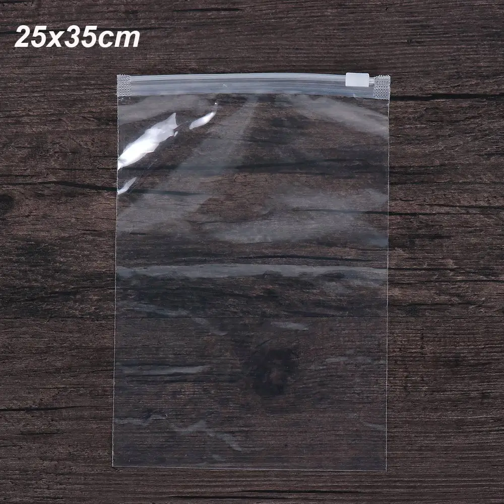 25x35cm 5 шт. чистый прозрачный пластик пакет дорожный мешочек для хранения водонепроницаемый мешок на молнии самозапечатывающийся замок портативный тканевый Органайзер - Цвет: 25x35cm