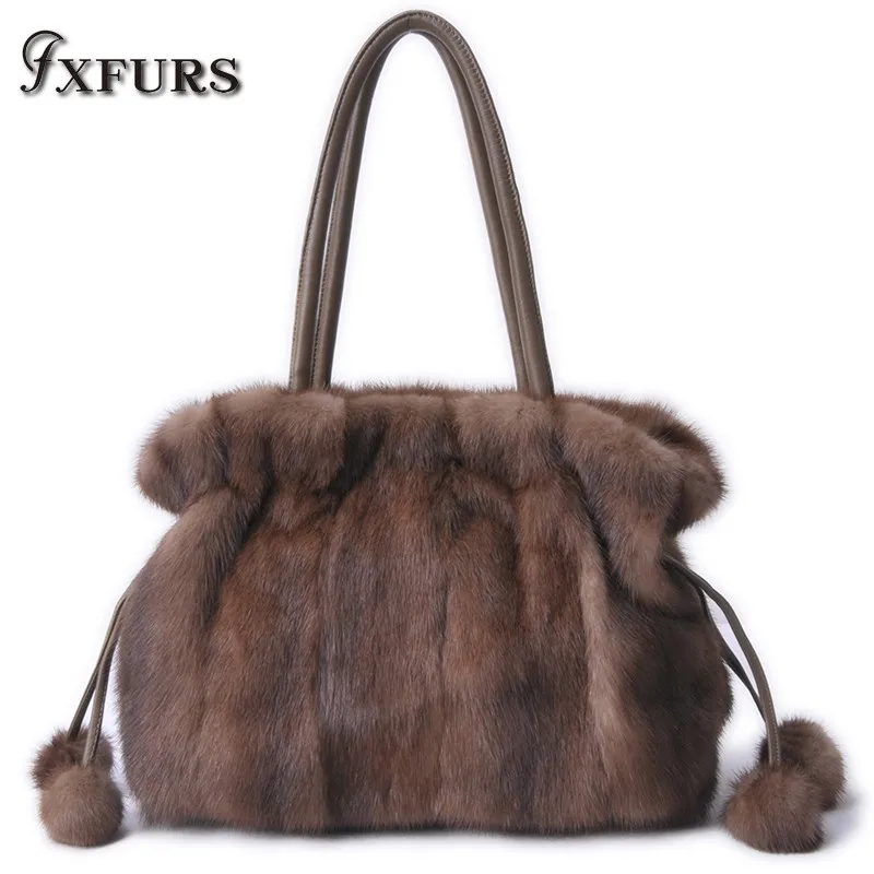 2020 женская сумка из натурального меха норки сумки на запястье зимние модные