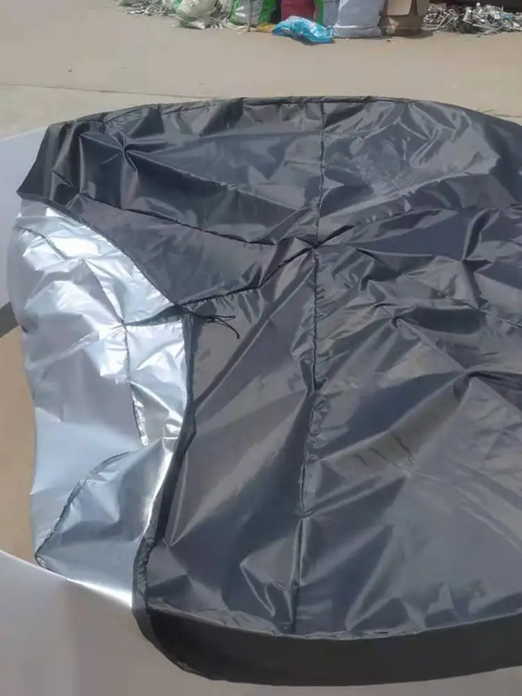 

Foldable Round Swimming Pool Cover Insulated Pool Cover Protector Durable Dustproof Rainproof Pool Cover for Round Above Ground