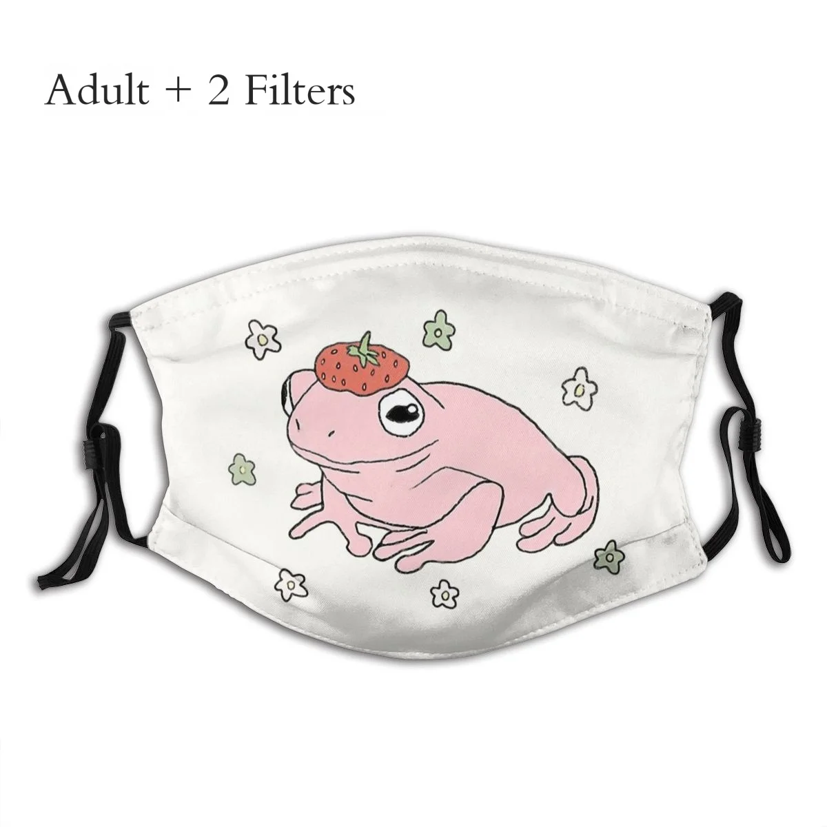 

Cottagecore Rural Aesthetic Newest Mask Strawberry Frog Face Shield Design Decoration Washable Healthy With PM2.5 Filters
