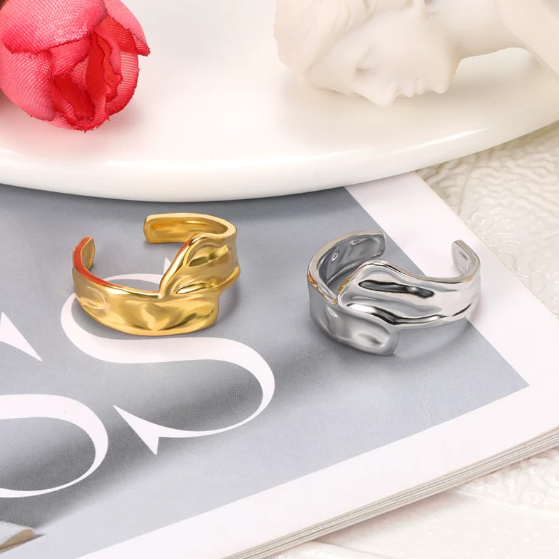 Женское кольцо из нержавеющей стали Золотое на палец | Украшения и аксессуары