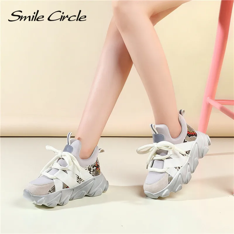 Женские кроссовки Smile Circle Обувь на плоской платформе Повседневные Удобные