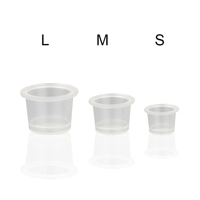 100 шт Пластиковые микроблейдинг тату чашки крышки пигмент прозрачный держатель