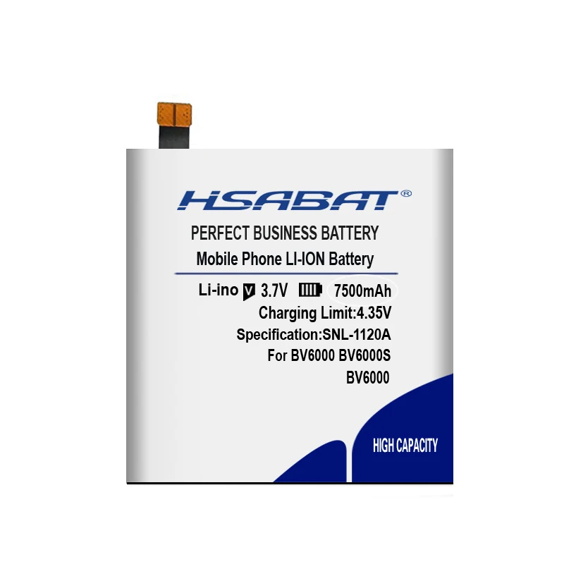 Аккумулятор HSABAT 7500 мА · ч для Blackview BV6000 BV6000S высокое качество мобильный телефон