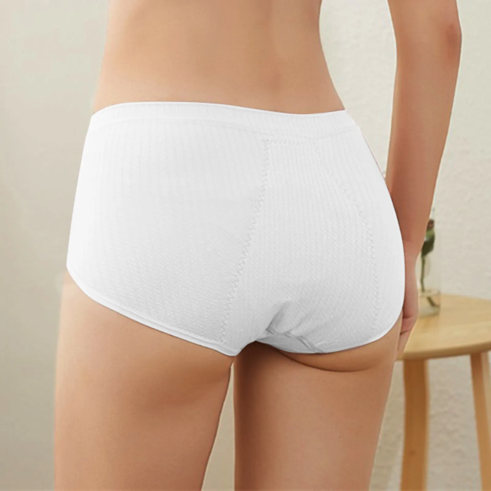 

Sexy Women's Panties 3 Layer Underwear Seamless Sport Briefs Mid Rise Solid Female Comfort Lady Lingerie 1pc Anti-side Tangas