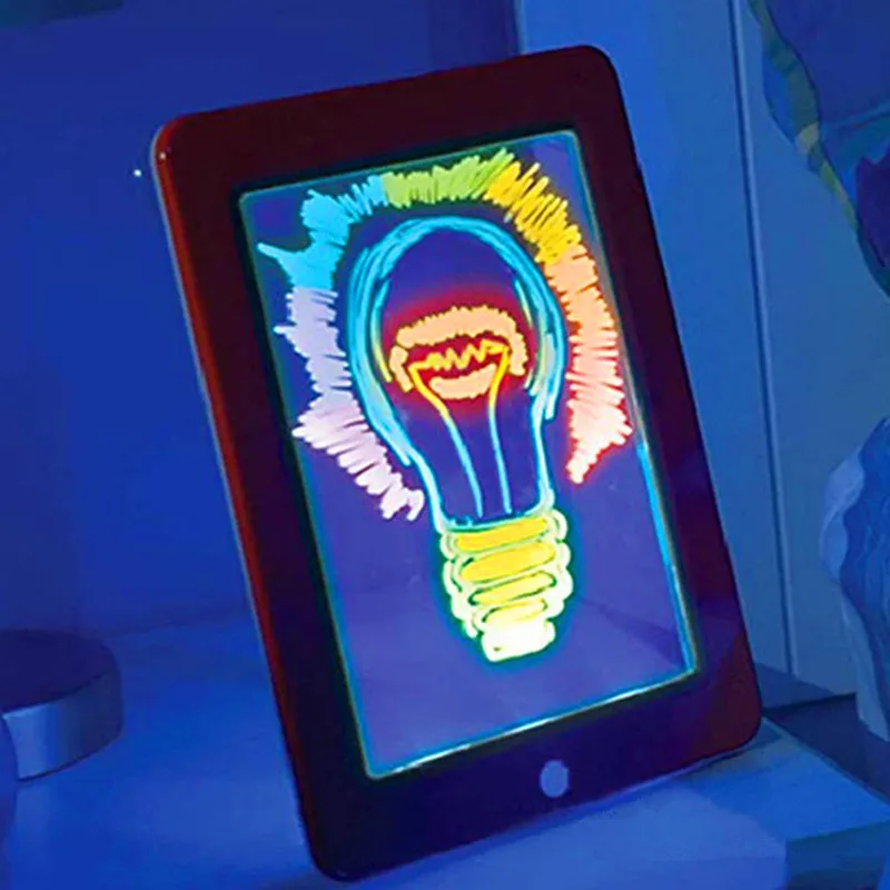 3D светодиодный блокнот для рисования детей буфер набора творчества волшебная