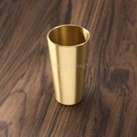 24PCS Height 62mm Brass Covers Chair Cups Cabinet Covers Sofa Brass Tip Cap Furniture Tube Leg Protector Metal Leg Base