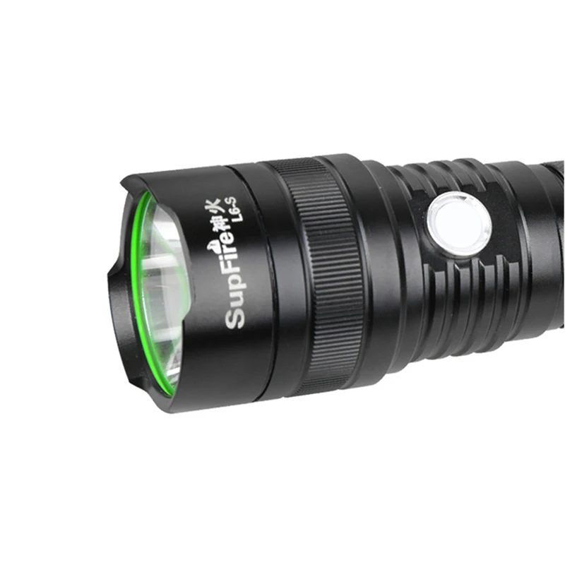 SupFire высокомощный заряжаемый светодиодный вспышка светильник USB фонарь 26650 L6 S SST40